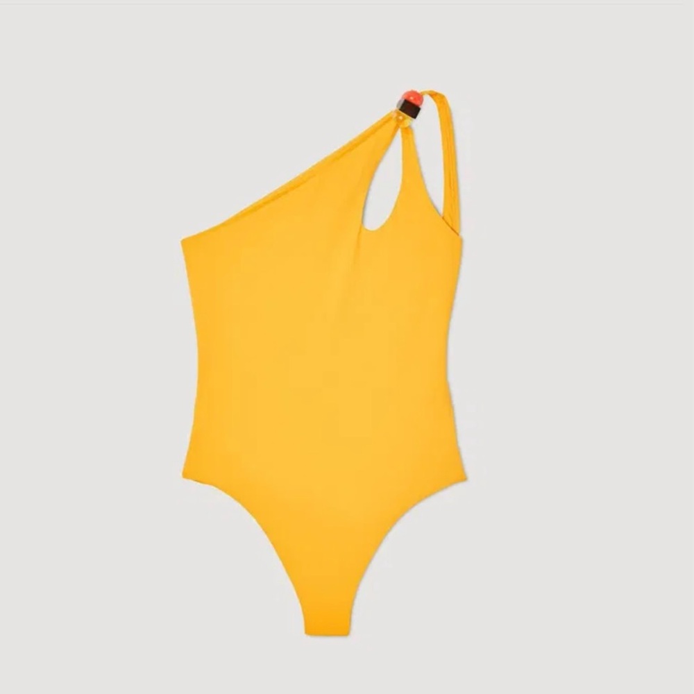 SANDRO Paris Asymmetrical One-Piece Swimsuit